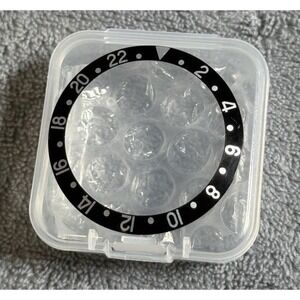 Genuine Rolex GMT-MASTER II 16710  Black & Silver Watch Bezel Insert